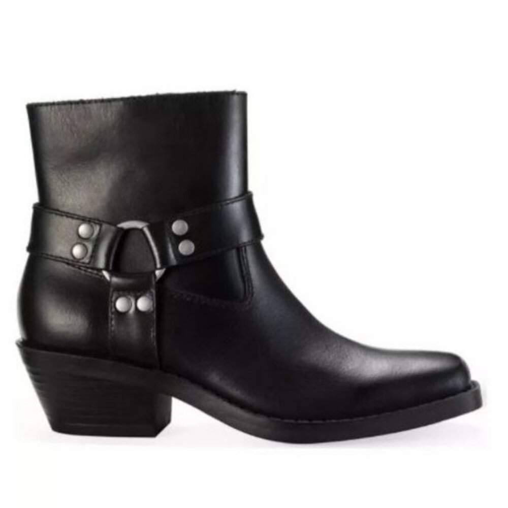 SUN & STONE Pheobie Leather Booties Sz 10 NIB